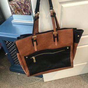 Black and brown purse